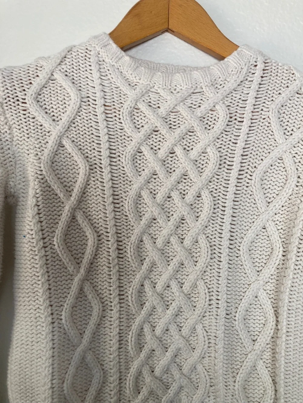 J. Crew Crewcuts Classic Fisherman Cable Knit Sweater Cream Size 8